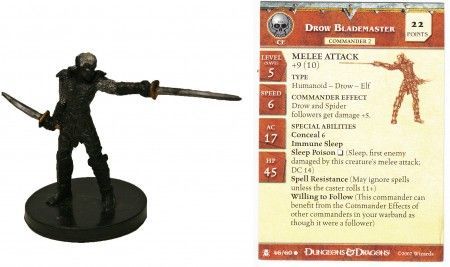 Drow Blademaster 46 Desert of Desolation D D Miniatures Drow Blademaster 46 Desert of Desolation D D Miniatures