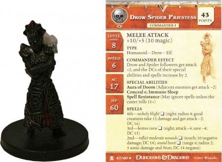 Drow Spider Priestess 47 Desert of Desolation D D Miniatures Drow Spider Priestess 47 Desert of Desolation D D Miniatures