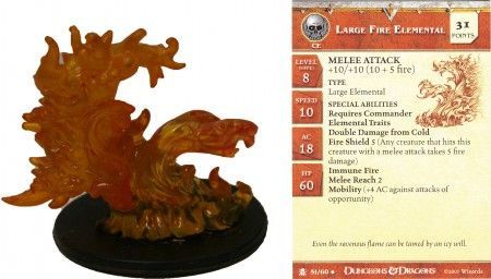 Large Fire Elemental Harbinger NM without Card  Wizards of the Coast sets D&D Mi 