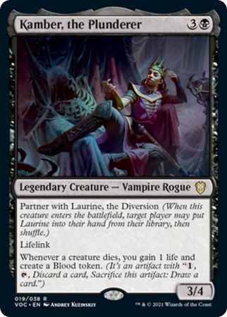 Kamber the Plunderer 019 038 Innistrad Crimson Vow Commander Singles Kamber the Plunderer 019 038 Innistrad Crimson Vow Commander Singles