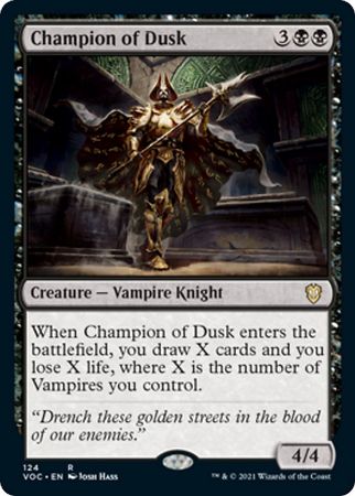 Champion of Dusk 124 Innistrad Crimson Vow Commander Singles Champion of Dusk 124 Innistrad Crimson Vow Commander Singles