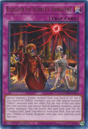 Eldlixir of Scarlet Sanguine MGED EN125 Rare 1st Edition Maximum Gold El Dorado 1st Edition Singles Eldlixir of Scarlet Sanguine MGED EN125 Rare 1st Edition Maximum Gold El Dorado 1st Edition Singles