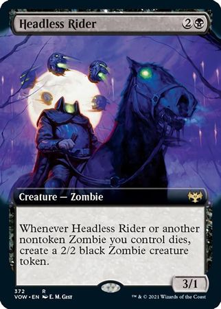 Headless Rider 372 Extended Art Innistrad Crimson Vow Collector Booster Singles Headless Rider 372 Extended Art Innistrad Crimson Vow Collector Booster Singles