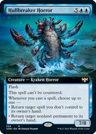 Hullbreaker Horror 359 Extended Art Innistrad Crimson Vow Collector Booster Singles Hullbreaker Horror 359 Extended Art Innistrad Crimson Vow Collector Booster Singles
