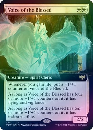 Voice of the Blessed 354 Extended Art Foil Innistrad Crimson Vow Collector Booster Foil Singles Voice of the Blessed 354 Extended Art Foil Innistrad Crimson Vow Collector Booster Foil Singles