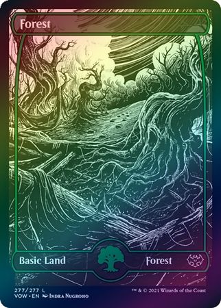 Forest 277 Showcase Eternal Night Foil Innistrad Crimson Vow Foil Singles Forest 277 Showcase Eternal Night Foil Innistrad Crimson Vow Foil Singles