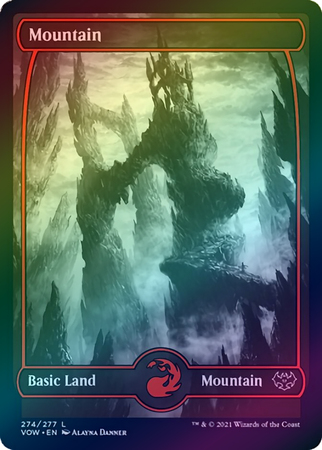 Mountain 274 Showcase Eternal Night Foil Innistrad Crimson Vow Foil Singles Mountain 274 Showcase Eternal Night Foil Innistrad Crimson Vow Foil Singles