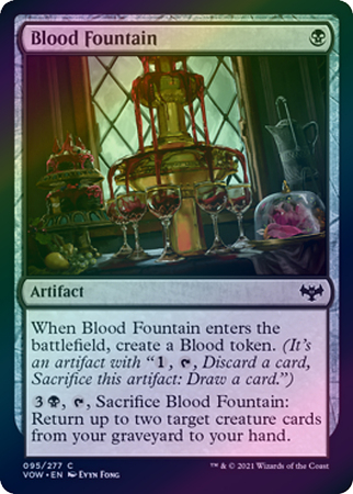 Blood Fountain 095 277 Foil Innistrad Crimson Vow Foil Singles Blood Fountain 095 277 Foil Innistrad Crimson Vow Foil Singles