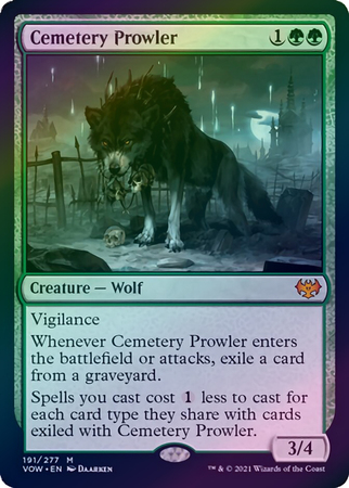 Cemetery Prowler 191 277 Foil Innistrad Crimson Vow Foil Singles Cemetery Prowler 191 277 Foil Innistrad Crimson Vow Foil Singles