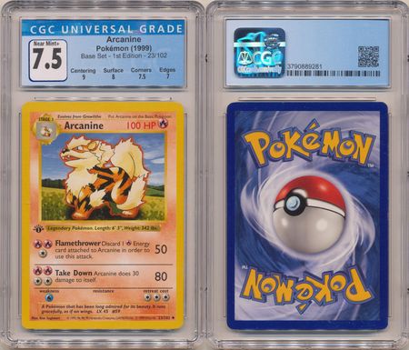 Pokemon 1ST EDITION Base Set Arcanine sold 23/102 WOTC