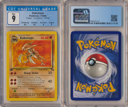 Kabutops 24 62 CGC 9 Mint Rare 1st Edition Fossil 7141 Fossil 1st Edition Singles Kabutops 24 62 CGC 9 Mint Rare 1st Edition Fossil 7141 Fossil 1st Edition Singles