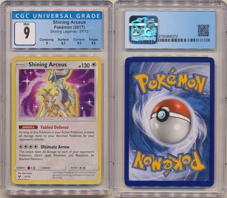 Shining Arceus 57 73 CGC 9 Mint Holo Shining Legends 6372 CGC Graded Pokemon Cards Shining Arceus 57 73 CGC 9 Mint Holo Shining Legends 6372 CGC Graded Pokemon Cards