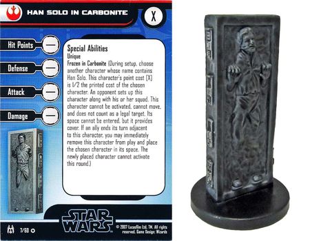 Han Solo in Carbonite 07 The Force Unleashed Star Wars Miniatures Very Rare Force Unleashed Singles Han Solo in Carbonite 07 The Force Unleashed Star Wars Miniatures Very Rare Force Unleashed Singles