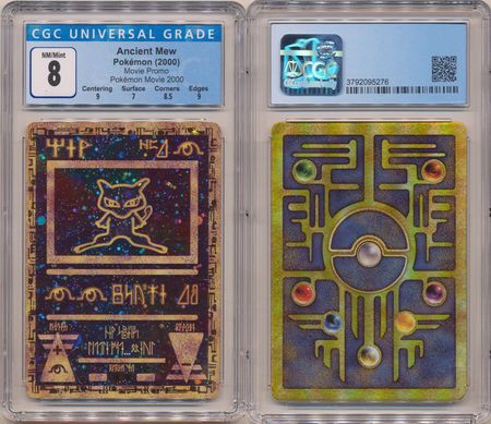 Ancient Mew Pokemon Movie 2000 CGC 8 NM Mint Promo Movie Promo 5276 Pokemon Promo Cards Ancient Mew Pokemon Movie 2000 CGC 8 NM Mint Promo Movie Promo 5276 Pokemon Promo Cards