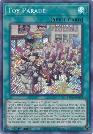 Toy Parade BROL EN037 Secret Rare 1st Edition Toy Parade BROL EN037 Secret Rare 1st Edition