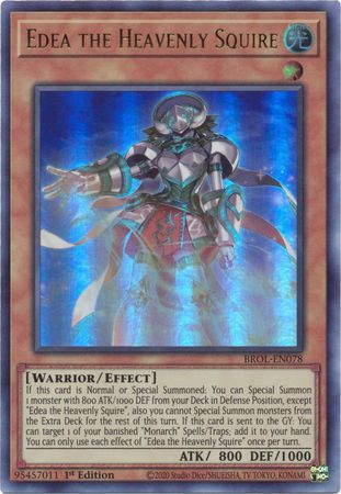 Edea the Heavenly Squire BROL EN078 Ultra Rare 1st Edition Brothers of Legend 1st Edition Singles Edea the Heavenly Squire BROL EN078 Ultra Rare 1st Edition Brothers of Legend 1st Edition Singles