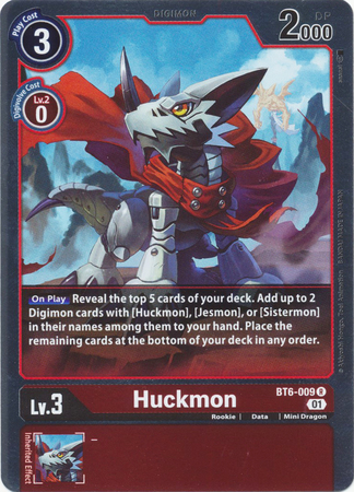 Huckmon BT6 009 Rare Double Diamond BT06 Singles Huckmon BT6 009 Rare Double Diamond BT06 Singles