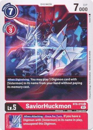 SaviorHuckmon BT6 015 Uncommon Double Diamond BT06 Singles SaviorHuckmon BT6 015 Uncommon Double Diamond BT06 Singles