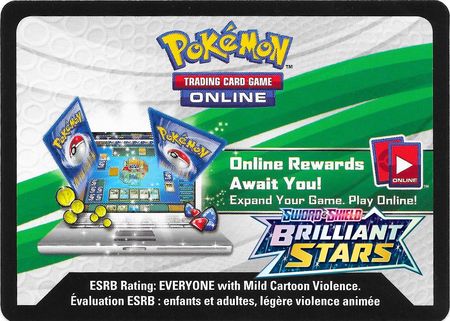 Sword Shield Brilliant Stars Unused Booster Pack Code Card Pokemon TCGO Sword Shield Brilliant Stars Unused Booster Pack Code Card Pokemon TCGO