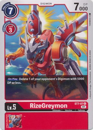 RizeGreymon ST7 07 Uncommon RizeGreymon ST7 07 Uncommon