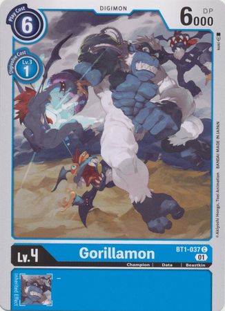Gorillamon Alternate Art BT1 037 Common Gorillamon Alternate Art BT1 037 Common