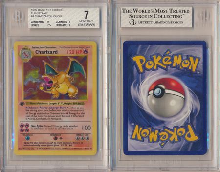 Charizard 4 102 BGS 7 NM Holo Rare Thin Stamp 1st Edition Base Set 9565 Base Set 1st Edition Singles Charizard 4 102 BGS 7 NM Holo Rare Thin Stamp 1st Edition Base Set 9565 Base Set 1st Edition Singles
