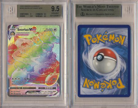 Snorlax VMAX 206 202 BGS 9 5 GEM MINT Hyper Rare Sword Shield Base Set 9617 Sword Shield Base Set Singles Snorlax VMAX 206 202 BGS 9 5 GEM MINT Hyper Rare Sword Shield Base Set 9617 Sword Shield Base Set Singles