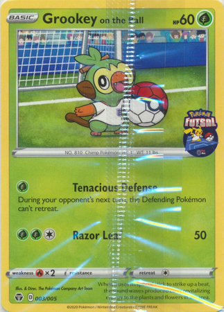 Grookey On The Ball 003/005 UK EXCLUSIVE Futsal Promo Pokemon Card Sealed Mint 