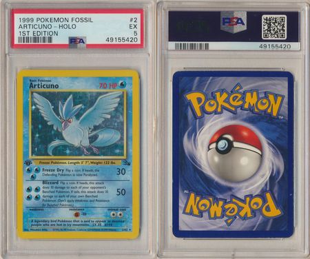 Articuno 2 62 PSA 5 EX Holo Rare 1st Edition Fossil 5420 PSA Graded Pokemon Cards Articuno 2 62 PSA 5 EX Holo Rare 1st Edition Fossil 5420 PSA Graded Pokemon Cards