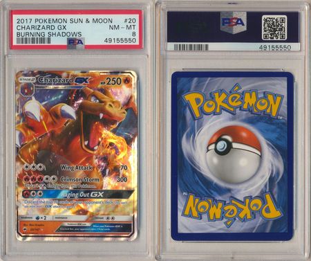 Charizard GX 20 147 PSA 8 NM MT Ultra Rare Burning Shadows 5550 Sun Moon Burning Shadows Singles Charizard GX 20 147 PSA 8 NM MT Ultra Rare Burning Shadows 5550 Sun Moon Burning Shadows Singles