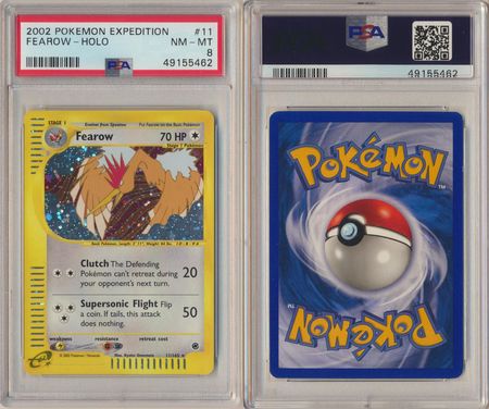 Fearow 11 165 PSA 8 NM MT Holo Rare Expedition 5462 Expedition Singles Fearow 11 165 PSA 8 NM MT Holo Rare Expedition 5462 Expedition Singles