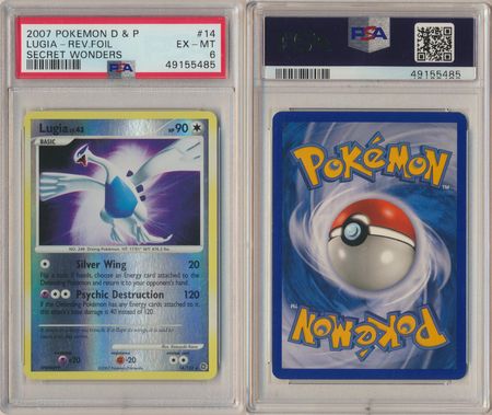 Lugia 14 132 PSA 6 EX MT Reverse Holo Rare Secret Wonders 5485 PSA Graded Pokemon Cards Lugia 14 132 PSA 6 EX MT Reverse Holo Rare Secret Wonders 5485 PSA Graded Pokemon Cards