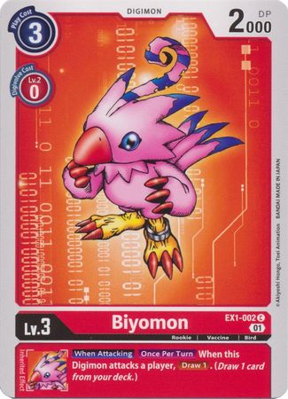 Biyomon EX1 002 Common Classic Collection Theme Booster EX01 Singles Biyomon EX1 002 Common Classic Collection Theme Booster EX01 Singles