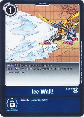 Ice Wall EX1 068 Rare Ice Wall EX1 068 Rare