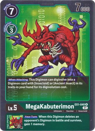 MegaKabuterimon EX1 040 Rare MegaKabuterimon EX1 040 Rare