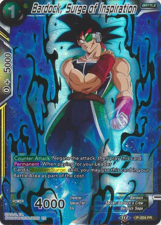 Bardock Surge of Inspiration Gold Stamped P 204 Uncommon Bardock Surge of Inspiration Gold Stamped P 204 Uncommon