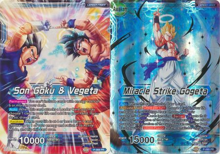 Son Goku Vegeta Miracle Strike Gogeta Gold Stamped P 069 Common Mythic Booster MB01 Singles Son Goku Vegeta Miracle Strike Gogeta Gold Stamped P 069 Common Mythic Booster MB01 Singles