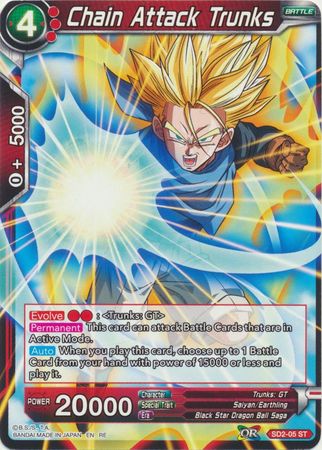 Chain Attack Trunks SD2 05 Common Reprint Mythic Booster MB01 Singles Chain Attack Trunks SD2 05 Common Reprint Mythic Booster MB01 Singles