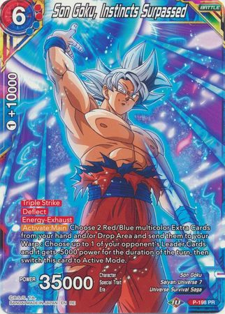 Son Goku Instincts Surpassed P 198 Uncommon Reprint Son Goku Instincts Surpassed P 198 Uncommon Reprint