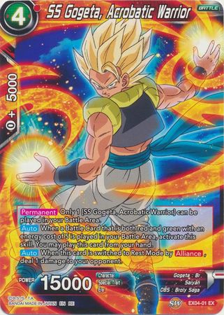 SS Gogeta Acrobatic Warrior EX04 01 Common Reprint Mythic Booster MB01 Singles SS Gogeta Acrobatic Warrior EX04 01 Common Reprint Mythic Booster MB01 Singles