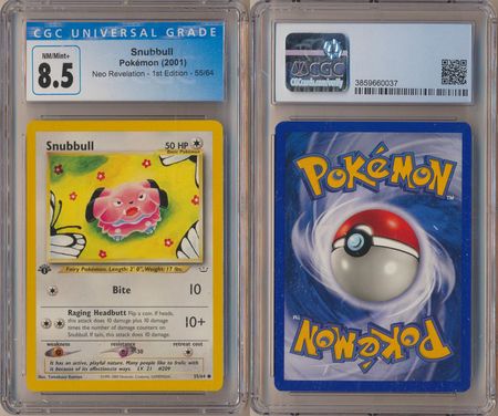 Snubbull 55 64 CGC 8 5 NM Mint Common 1st Edition Neo Revelation 0037 Neo Revelation 1st Edition Singles Snubbull 55 64 CGC 8 5 NM Mint Common 1st Edition Neo Revelation 0037 Neo Revelation 1st Edition Singles