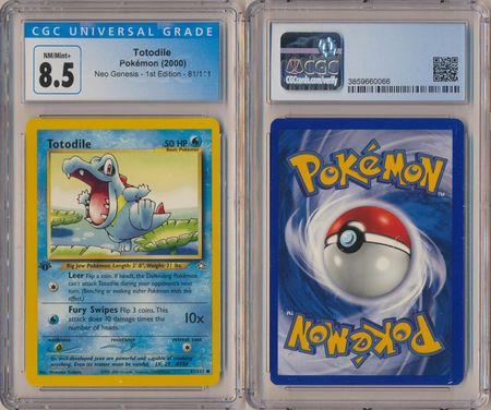 Totodile 81 111 CGC 8 5 NM Mint Common 1st Edition Neo Genesis 0066 CGC Graded Pokemon Cards Totodile 81 111 CGC 8 5 NM Mint Common 1st Edition Neo Genesis 0066 CGC Graded Pokemon Cards