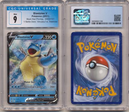 Blastoise V SWSH101 CGC 9 Mint Promo SWSH Promo 3189 Pokemon Sword Shield Promos Blastoise V SWSH101 CGC 9 Mint Promo SWSH Promo 3189 Pokemon Sword Shield Promos