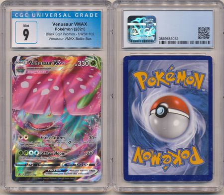 Venusaur VMAX SWSH102 CGC 9 Mint Promo SWSH Promo 3032 Pokemon Sword Shield Promos Venusaur VMAX SWSH102 CGC 9 Mint Promo SWSH Promo 3032 Pokemon Sword Shield Promos