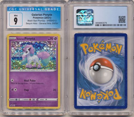 Galarian Ponyta SWSH013 CGC 9 Mint Sequin Holo Promo SWSH Promo 3079 CGC Graded Pokemon Cards Galarian Ponyta SWSH013 CGC 9 Mint Sequin Holo Promo SWSH Promo 3079 CGC Graded Pokemon Cards