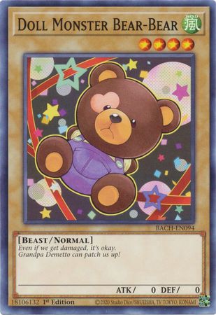 Doll Monster Bear Bear BACH EN094 Common 1st Edition Battle of Chaos 1st Edition Singles Doll Monster Bear Bear BACH EN094 Common 1st Edition Battle of Chaos 1st Edition Singles