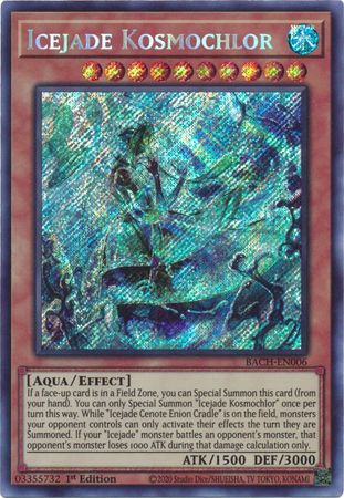 Icejade Kosmochlor BACH EN006 Secret Rare 1st Edition Icejade Kosmochlor BACH EN006 Secret Rare 1st Edition