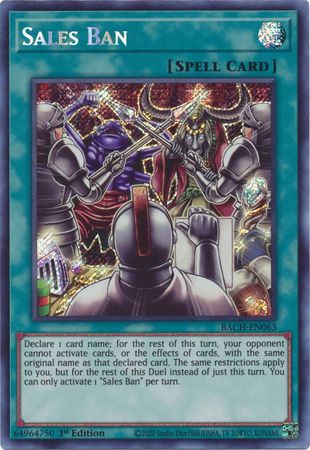 Sales Ban BACH EN063 Secret Rare 1st Edition Sales Ban BACH EN063 Secret Rare 1st Edition