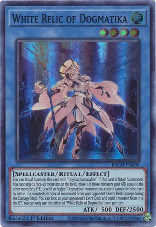 White Relic of Dogmatika BACH EN035 Super Rare 1st Edition White Relic of Dogmatika BACH EN035 Super Rare 1st Edition