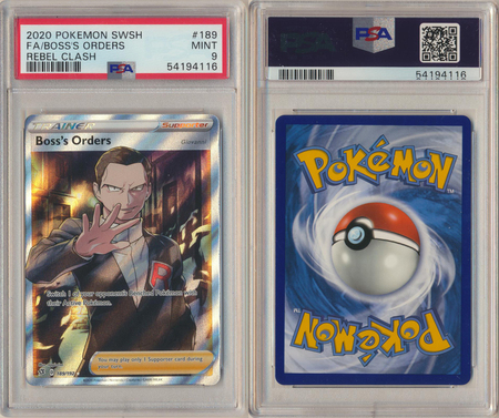 Boss 303 242 302 200 302 231s Orders 189 192 PSA 9 MINT Full Art Ultra Rare Rebel Clash 4116 Sword Shield Rebel Clash Singles Boss 303 242 302 200 302 231s Orders 189 192 PSA 9 MINT Full Art Ultra Rare Rebel Clash 4116 Sword Shield Rebel Clash Singles